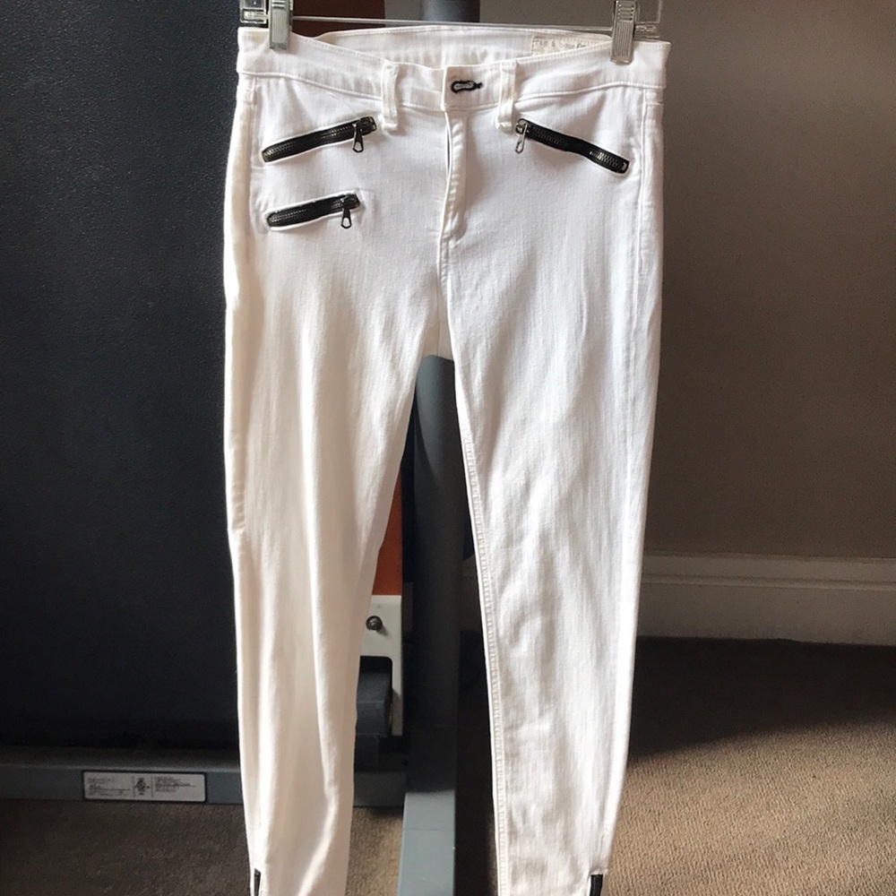 Rag and Bone white jeans
